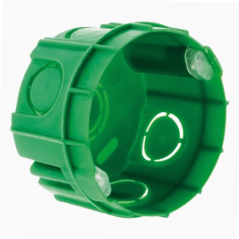 Boîte maçonnerie Ø65x40mm - appareillage vis et griffes + avec vis - Vert - Zenitech (1/6)