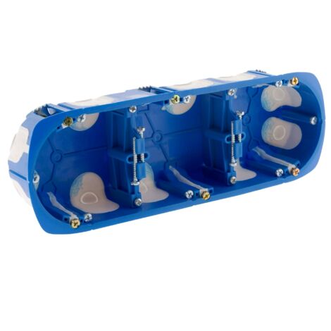 Triple boîte cloison No Air Multimat Ø67x40mm - Bleu - Blm