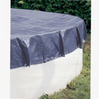 Werka Pro – Bâche de piscine ronde 140g/m² – Ø6m pour piscine Ø5,4m – Ourlet renforcé et œillets – Traitement anti UV pour protection