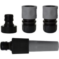 Kit lance d'arrosage avec raccords 19 mm et nez de robinet 26x34