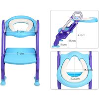 Fixkit Siege De Toilette Enfant Pliable Et Reglable Reducteur De Toilette Bebe Avec Marches Larges Lunette