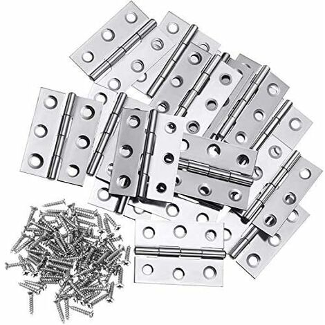 Couleur : As Show, Size : Taille unique Charniere Porte Charniere Inox 10 pcs Charnière de porte pliante Cabinet Rectangle Cabine Hardware 1.5inch, 