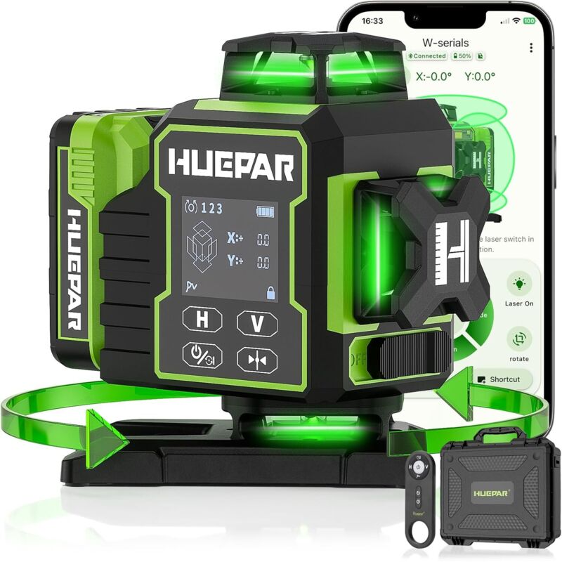 Niveau Laser Vert à 2x360 - Huepar B02CG - HUEPAR