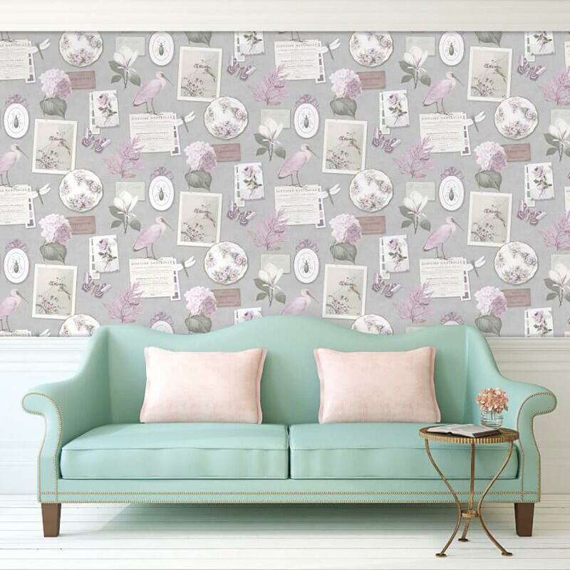 Fresco Pink Pandora Drama Floral Wallpaper