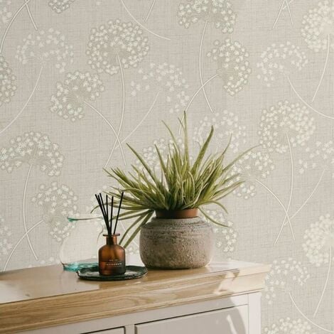 Fine Decor Grace Allium Wallpaper - Green | littlewoods.com