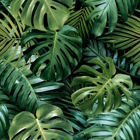 Arthouse Living Wall Green Wallpaper Tropical Jungle Leaves Modern