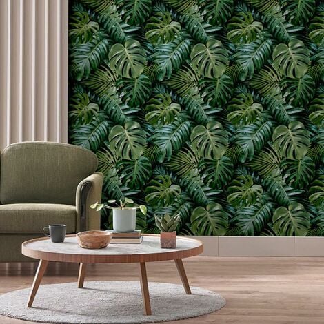 Arthouse Living Wall Green Wallpaper Tropical Jungle Leaves Modern ...