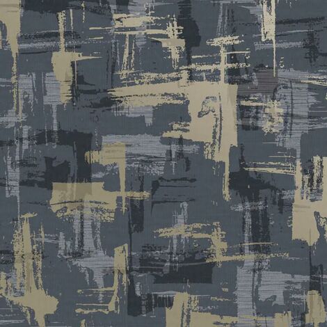 Holden Decor Abstract Geo Navy Wallpaper Metallic Gold Modern Contemporary (1/4)