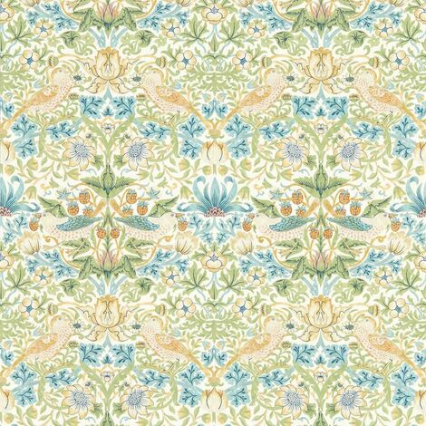 William Morris Design Strawberry Thief Wallpaper Apple Blush Paste The Wall (1/4)