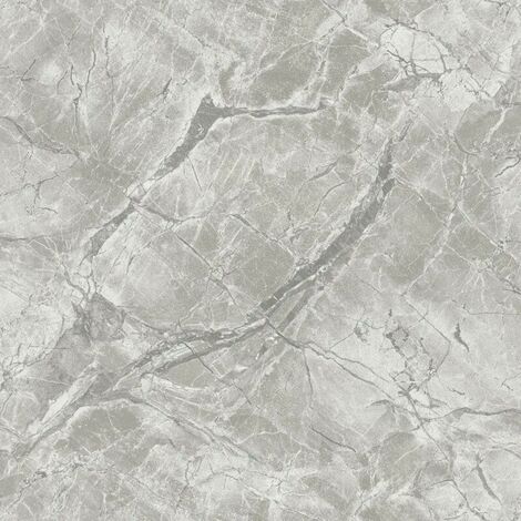 Holden Decor Portoro Marble Dove Silver Wallpaper Metallic Paste The Wall (1/4)