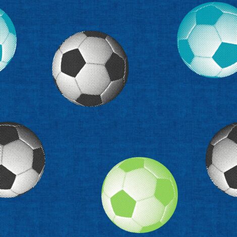 Muriva Football Blue Wallpaper Children Turquoise Green Modern Feature Wall (1/5)