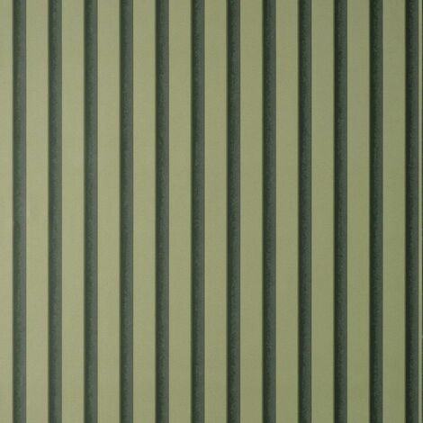 Fine Decor Acoustic Wood Panels Sage Green Wallpaper Modern Stylish Feature Wall