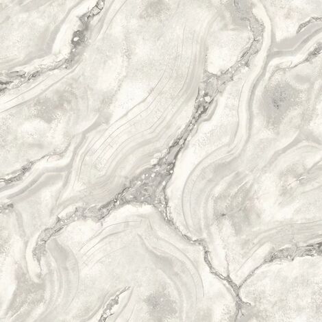 Rasch Vasari Palmetto Agate Marble Grey Wallpaper Heavyweight Textured Vinyl (1/4)