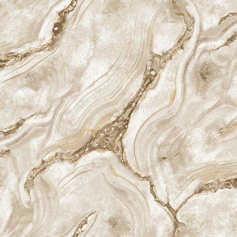 Rasch Vasari Palmetto Agate Marble Brown Wallpaper Heavyweight Textured Vinyl (1/4)