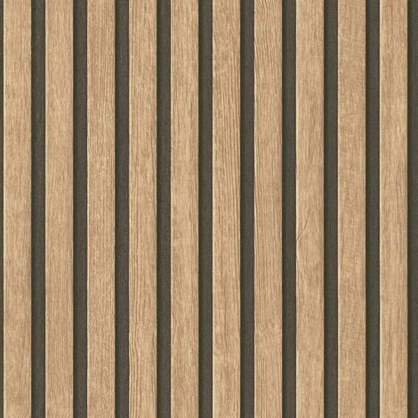 AS Creation Wood Slats Natural Wallpaper Modern Textured Paste The Wall Vinyl