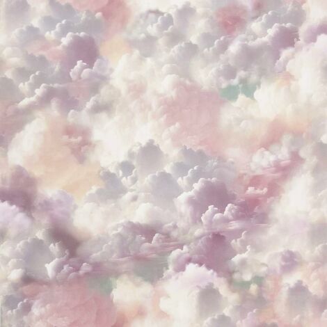 Arthouse Vanilla Skies Pink Wallpaper Clouds Cute Children's Room Feature Wall (1/4)