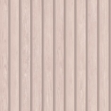 Holden Decor Wood Slat Soft Pink Wallpaper Modern Realistic Trendy Feature Wall (1/4)