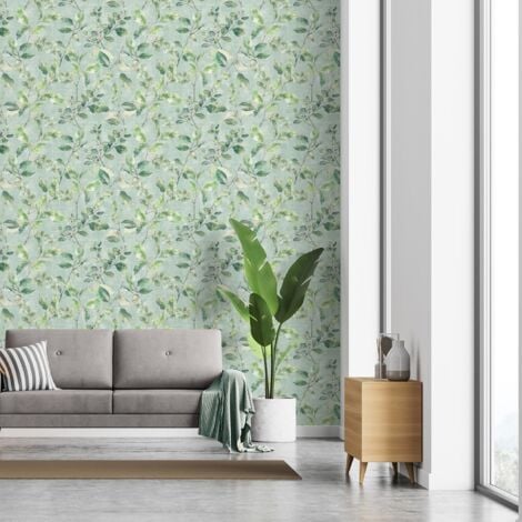 Arthouse Spring Sprig Green Wallpaper Naturistic Leaves Botanical ...