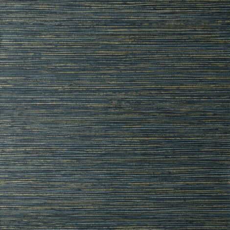 Crown Grasscloth Luxury Textured Wallpaper Navy Metallic Modern Feature Wall (1/4)