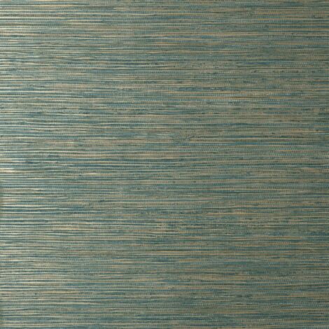 Crown Grasscloth Luxury Textured Wallpaper Teal Metallic Modern Feature Wall (1/4)