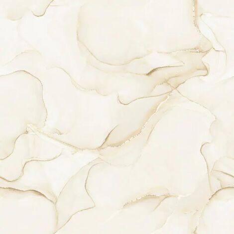 Muriva Elysian Marble Cream Wallpaper Modern Metallic Gold Effect Feature Wall (1/4)