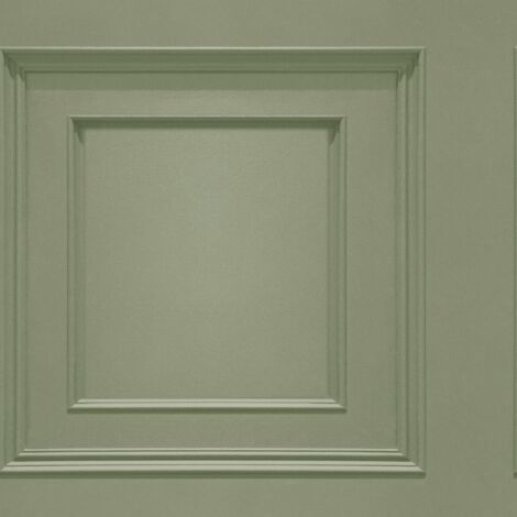 Belgravia Oliana Wood Panel Sage Green Wallpaper Modern Stylish Feature Wall (1/4)