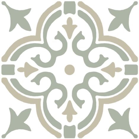 Motif Green Floor Tiles Self Adhesive Vinyl Flooring Kitchen Bathroom 1m²
