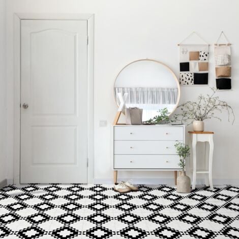 Victorian Style Floor Tiles Self Adhesive Vinyl Flooring Kitchen Bathroom 1m²