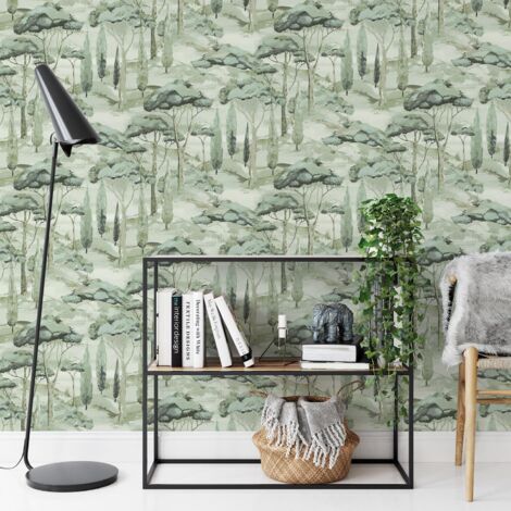 Sublime Jungle Texture Floral Green Wallpaper - Paste The Wall - Green - View #10