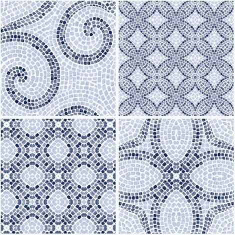 Roman Mosaic Floor Tiles Self Adhesive Vinyl Flooring Kitchen Bathroom 1m²