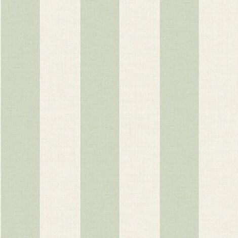 Grandeco Maison Sage Green Striped Wallpaper Textured Stylish Paste The Wall