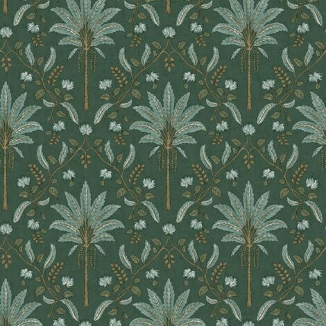 Holden Decor Palm Trellis Green Wallpaper Tropical Leaves Stylish Feature Wall (1/4)
