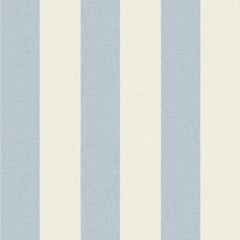 Grandeco Maison Striped Blue White Wallpaper Textured Paste The Wall Vinyl (1/4)