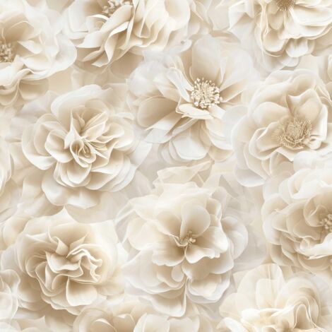 Debona Bloom Natural Wallpaper Floral Rose Glamorous Stylish Feature Wall (1/4)