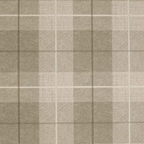 Taupe Country Tartan Wallpaper Checked Hessian Paste Wall Vinyl Arthouse (1/4)