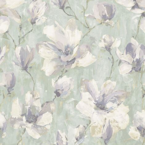 Grandeco Camilla Floral Sage Wallpaper Traditional Paste The Wall Vinyl (1/4)