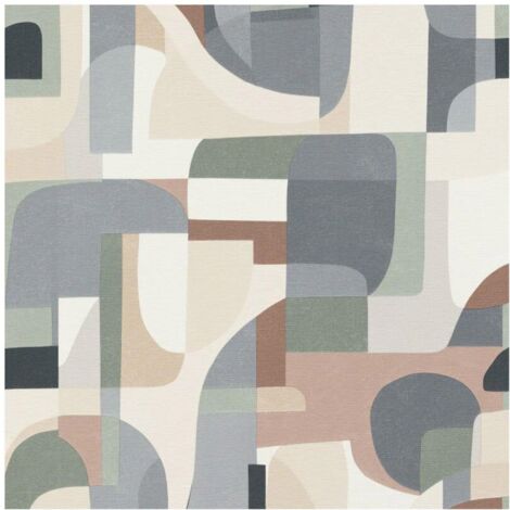 Erismann Modern Geometric Brown Multi Washable Paste The Wall Wallpaper Vinyl