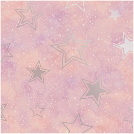 Holden Decor Stardust Pink Silver Wallpaper Washable Paste The Paper Kids (1/4)