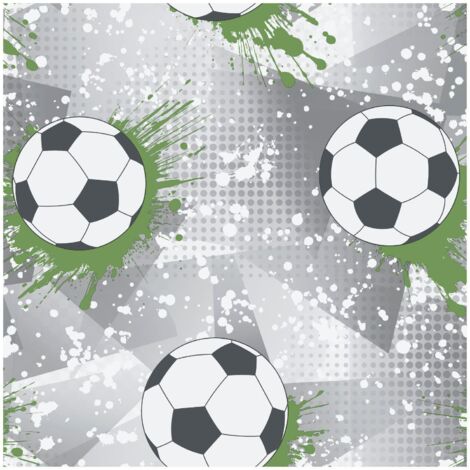 Football Frenzy Grey Green Wallpaper Paste The Paper Kids Room Nursery Holden (1/4)