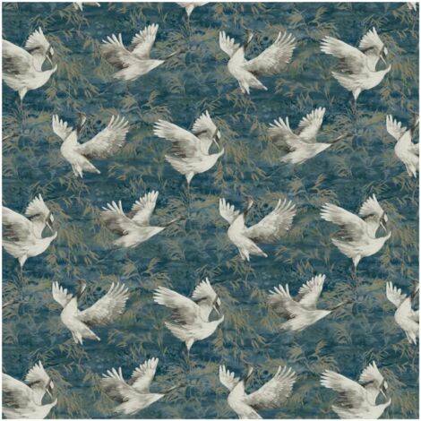 Holden Sarus Teal Crane Paste The Wall Elegant Contemporary Versatile Wallpaper (1/4)