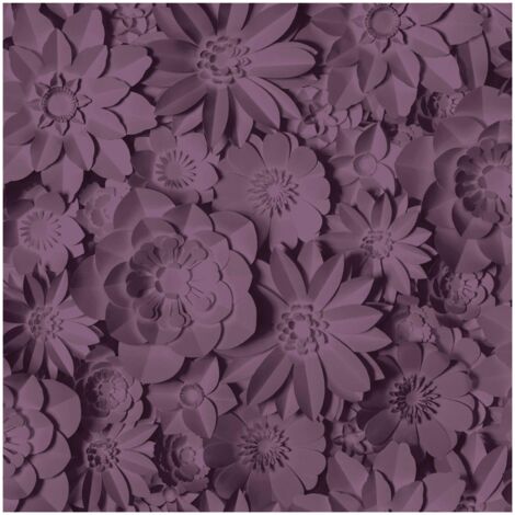Fine Decor Dimensions Floral Purple Wallpaper Washable Peelable Paste The Paper (1/4)