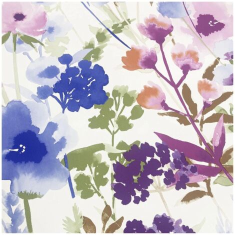 Lansfield Countryside Floral Pink Blue Wallpaper Paste The Paper Heavyweight