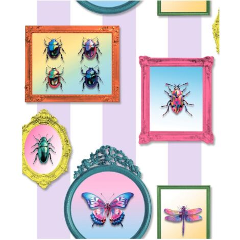 Ugepa Illusion Framed Insects And Butterflies Paste The Wall Vinyl Wallpaper (1/4)