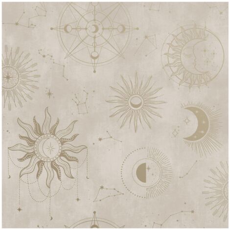 Holden Decor Cosmic Cream Gold Wallpaper Bedroom Paste The Paper Washable (1/4)