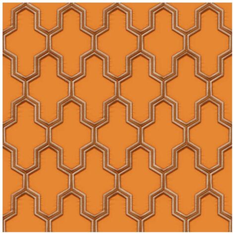 Bold Geometric Pattern Orange Feature Statement Wall Paste The Wall Wallpaper (1/4)