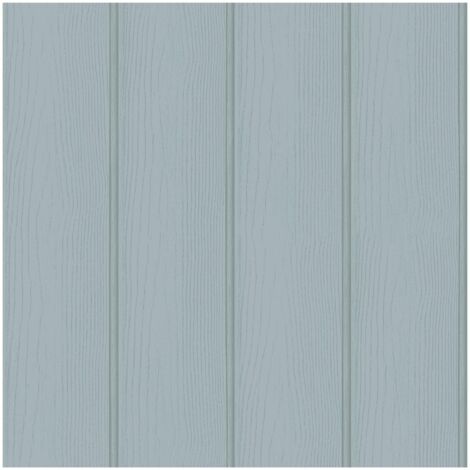 Tongue & Groove Blue Wooden Planks Wallpaper Washable Paste The Paper (1/4)