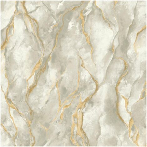 Vasari Rasch Heavyweight Vinyl Pandora Grey Gold Wallpaper Paste The Paper