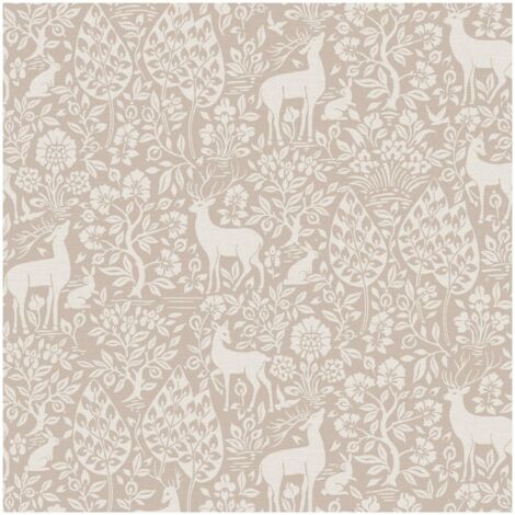 Holden Decor Deer Woods Pink Wallpaper Washable Paste The Paper Animals Forest (1/4)