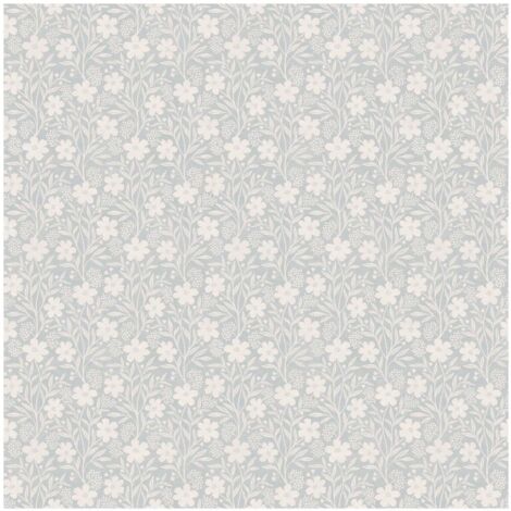 Arthouse Berry Floral Soft Blue Wallpaper Washable Paste The Paper Bedroom (1/4)