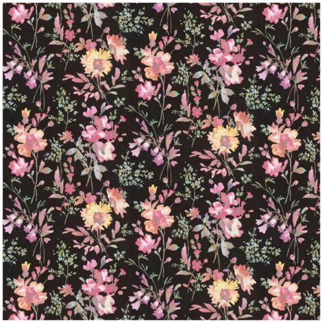 AS Creation Cosmopolitan Petal Poetry Black Vinyl Wallpaper Paste The Wall (1/4)